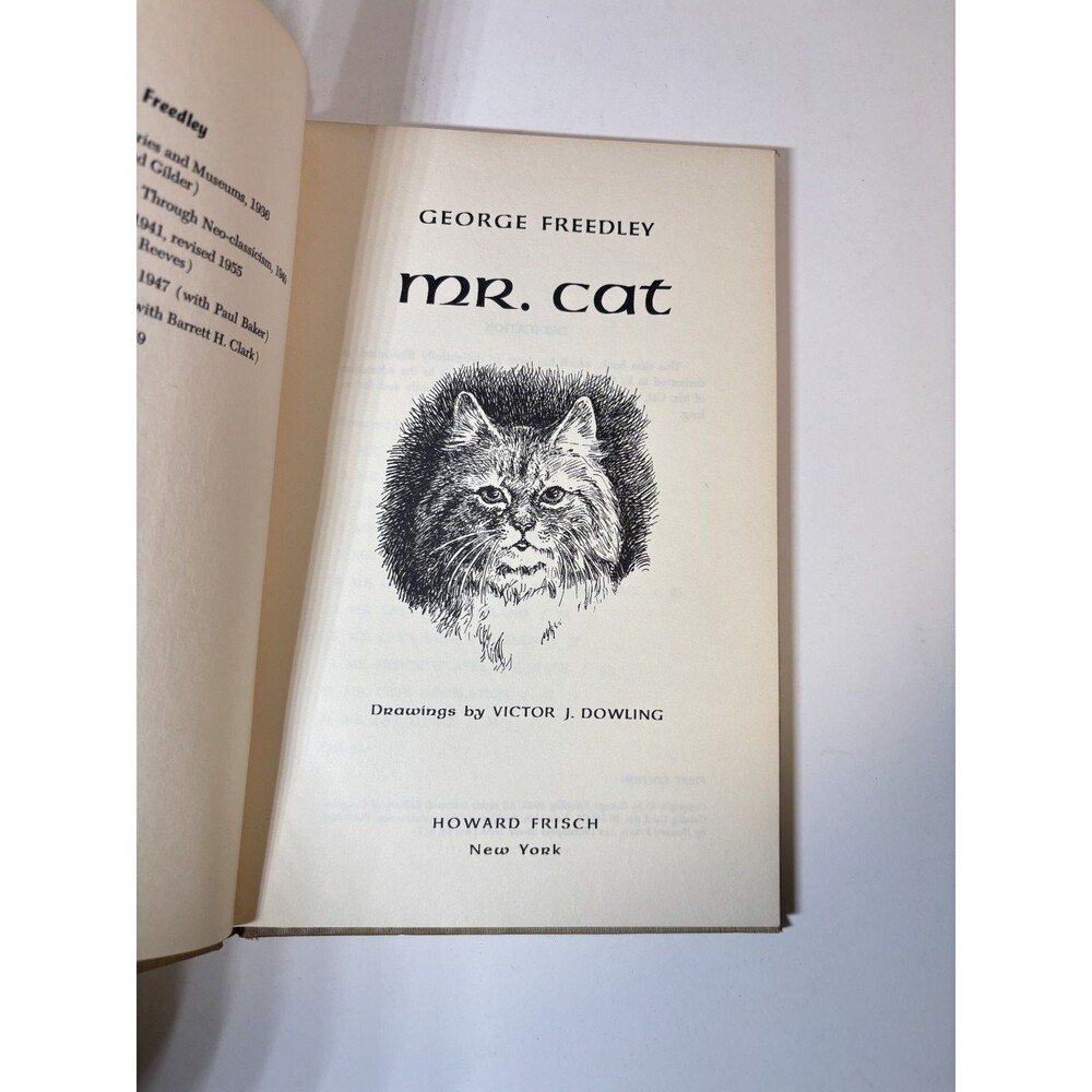 Mr Cat By George Freedley c.1960 Ill. HC Signed By Author